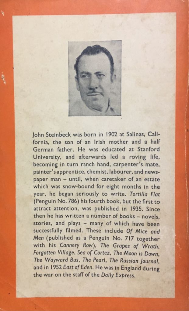 Steinbeck The Grapes of Wrath - John Steinbeck (Penguin Books - Paperback) book collectible - Main Image 2