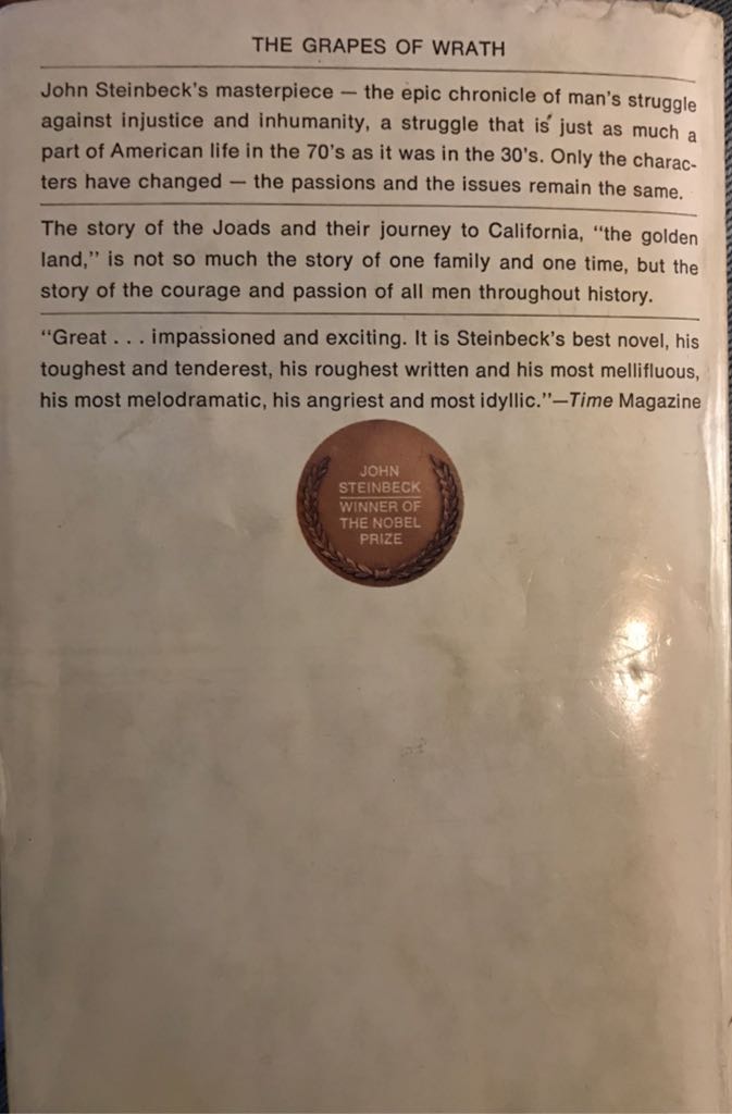 The Grapes of Wrath - John Steinbeck (A Bantam Book - Paperback) book collectible - Main Image 2