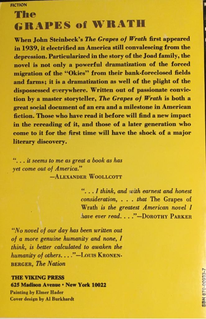 The Grapes of Wrath - John Steinbeck (A Viking Compass Book - Paperback) book collectible - Main Image 2