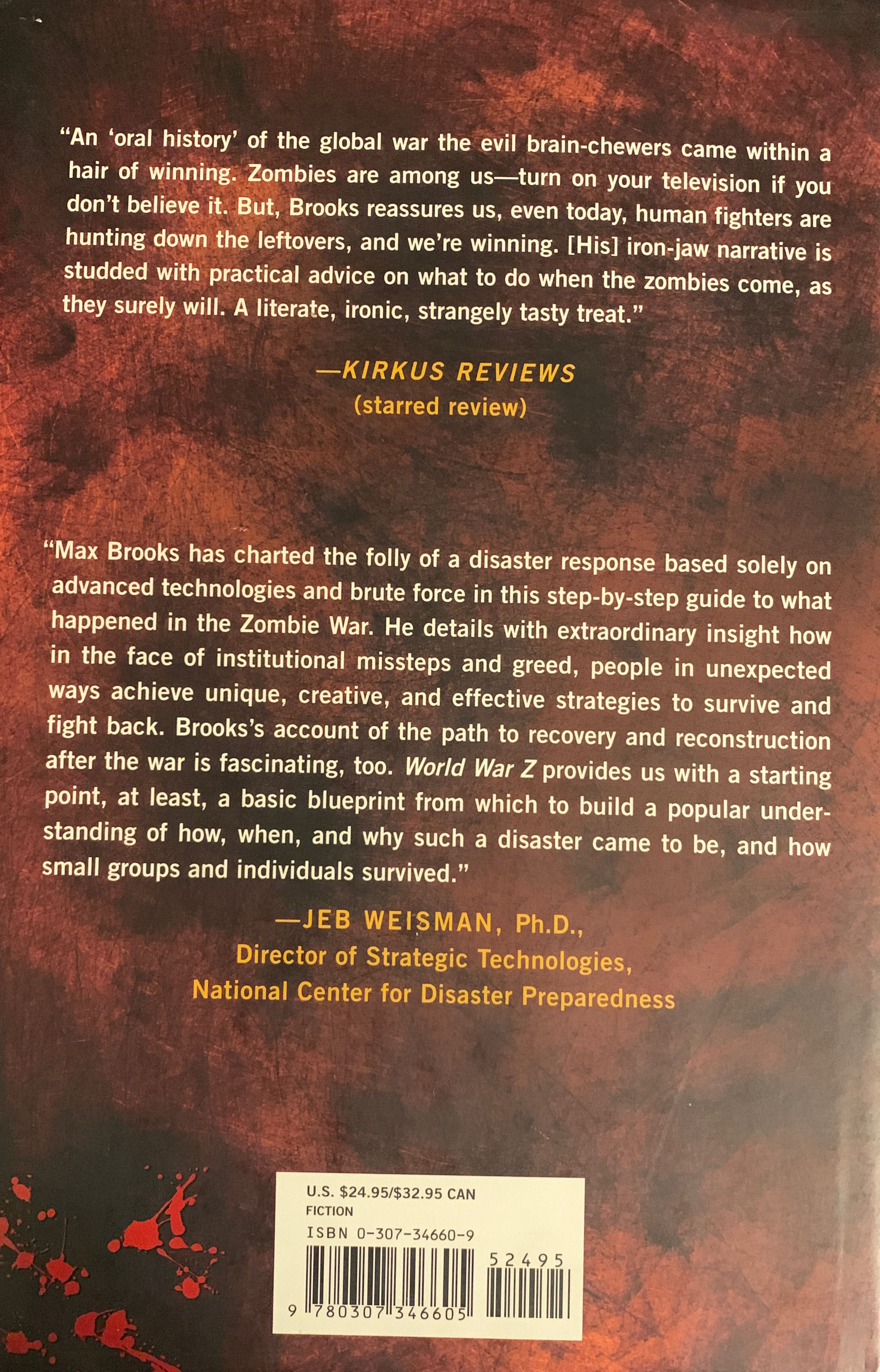 World War Z: An Oral History Of the Zombie War - Max Brooks (Crown Publishers - Hardcover) book collectible [Barcode 9780307346605] - Main Image 2