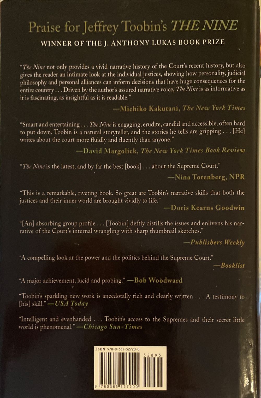 The Oath - Jeffrey Toobin (Doubleday - Hardcover) book collectible [Barcode 9780385527200] - Main Image 2