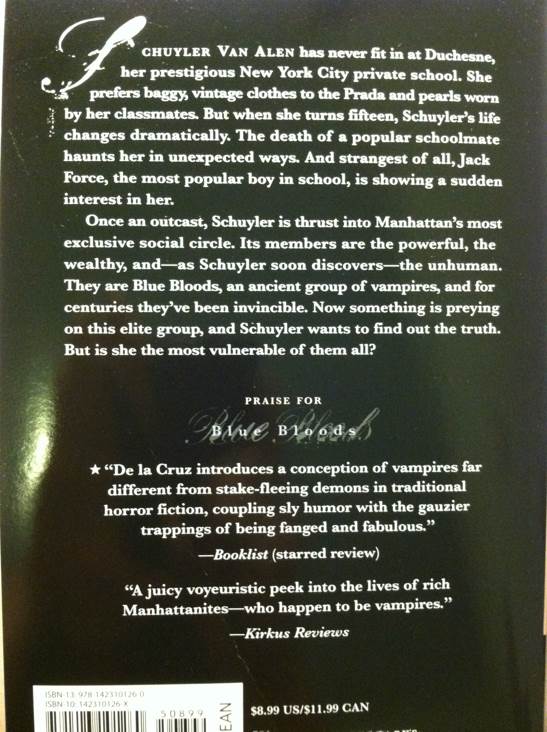 Blue Bloods - Melissa De La Cruz (Hyperion - Paperback) book collectible [Barcode 9781423101260] - Main Image 2