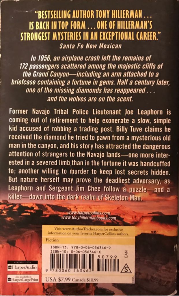 Skeleton Man - Tony Hillerman (HarperTorch - Paperback) book collectible [Barcode 9780060563462] - Main Image 2