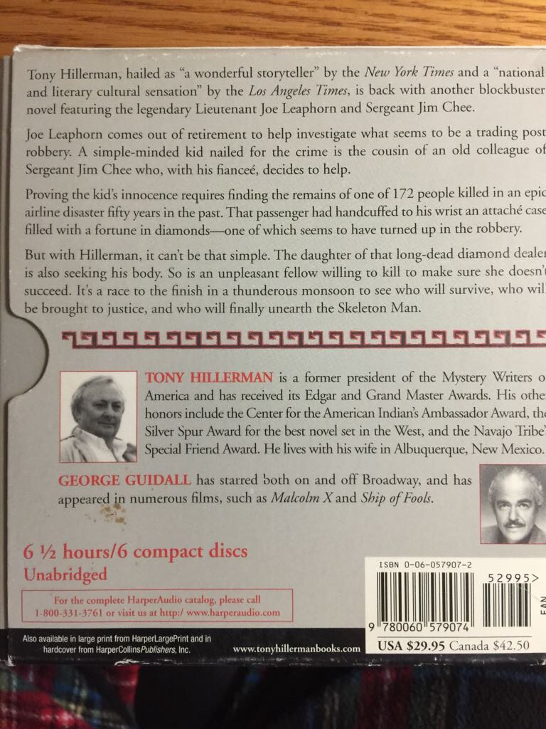 Skeleton Man - Tony Hillerman (Harper-Collins e-books - eBook) book collectible [Barcode 9780060579074] - Main Image 2