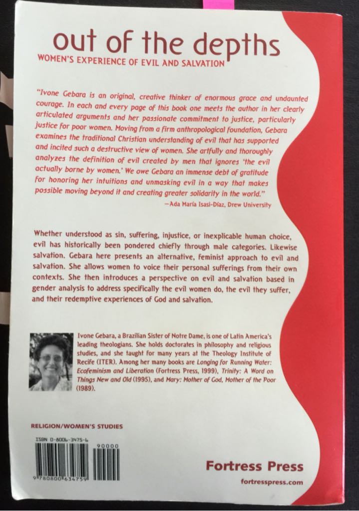 Out of the Depths - Ivone Gebara (Augsburg Fortress Publishing - Paperback) book collectible [Barcode 9780800634759] - Main Image 2