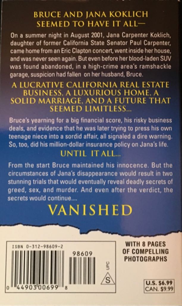 Vanished - Carlton Smith (St. Martin’s Paperbacks - Paperback) book collectible [Barcode 9780312986094] - Main Image 2