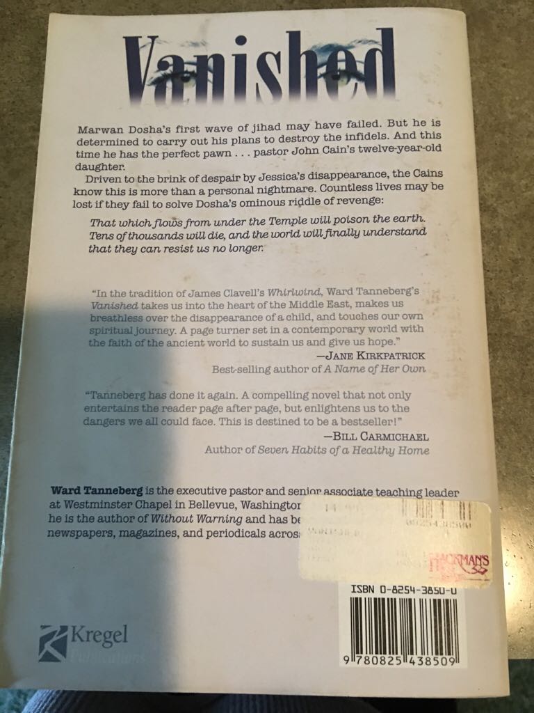 Vanished - Ward Tanneberg (Kregel Publications - Paperback) book collectible [Barcode 9780825438509] - Main Image 2
