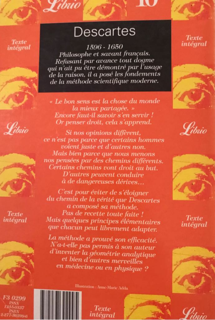 Discours De La Methode - Rene Descartes (Librio) book collectible [Barcode 9782277302995] - Main Image 2