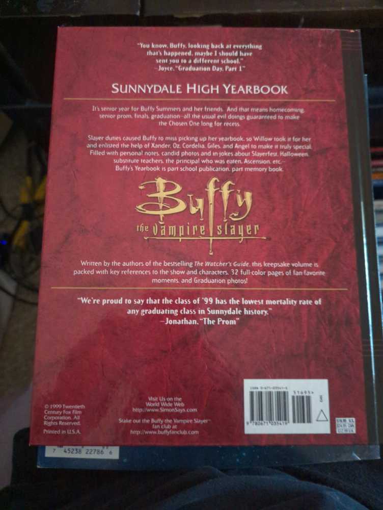 The Sunnydale High Yearbook - Christopher Golden (Simon Spotlight Entertainment - Hardcover) book collectible [Barcode 9780671035419] - Main Image 2