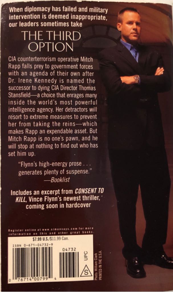 Third Option, The - Vince Flynn (Pocket Star Books - Paperback) book collectible [Barcode 9780671047320] - Main Image 2