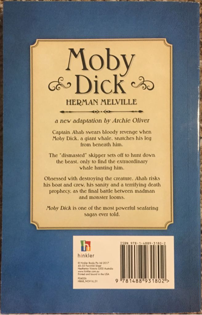 Moby dick - Herman Melville (Paperback) book collectible [Barcode 9781488931802] - Main Image 2