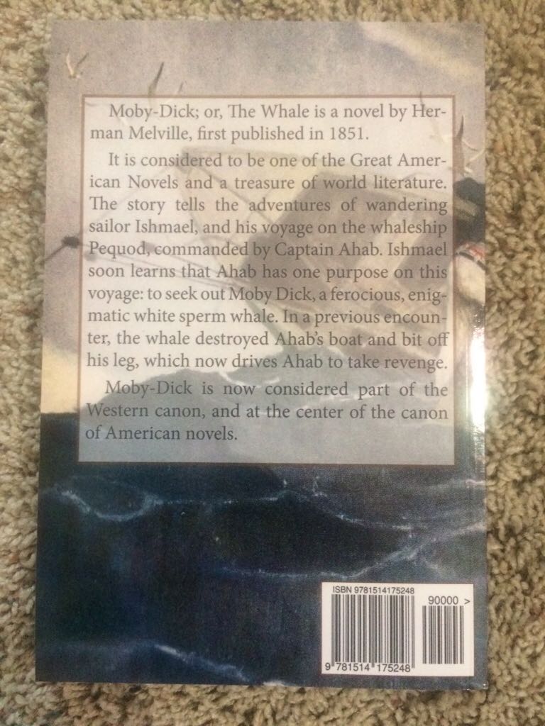 Moby dick  book collectible [Barcode 9781514175248] - Main Image 2