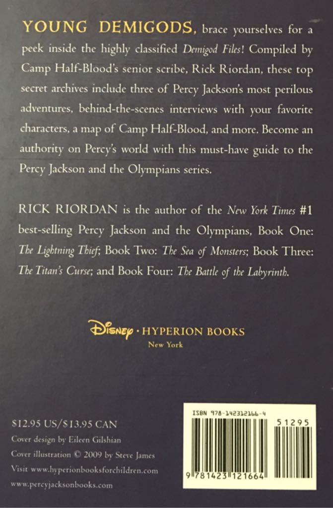 The Demigod Files - Rick Riordan (Disney / Hyperion Books - Hardcover) book collectible - Main Image 2