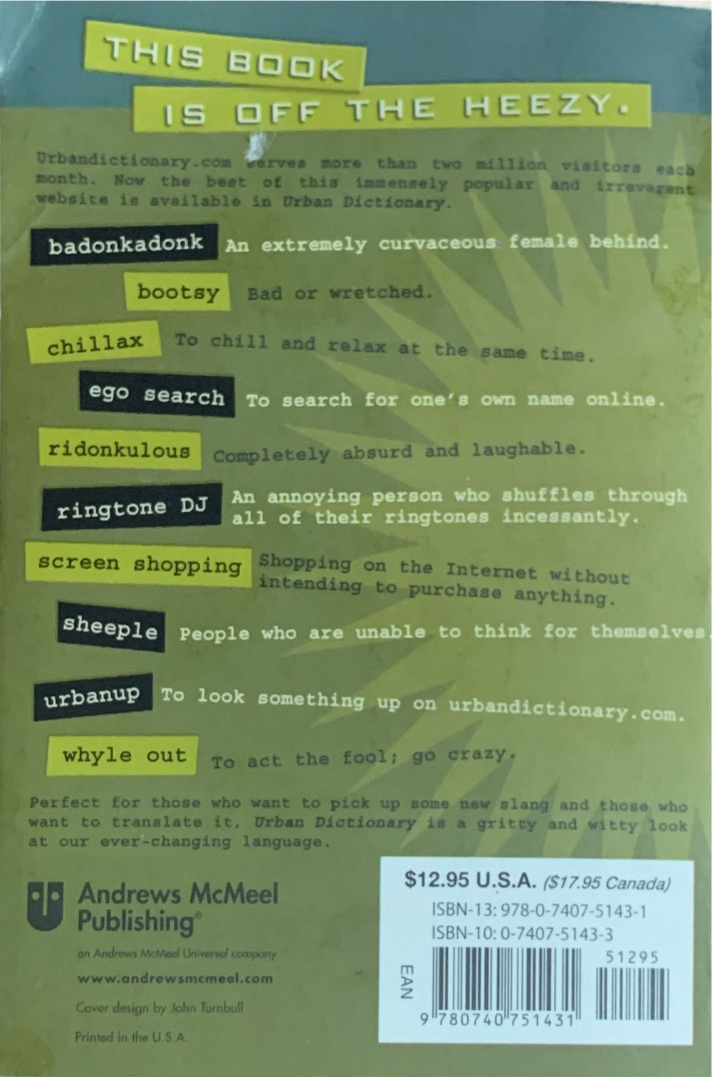 Urban Dictionary:Fularious Street Slang Defined - Aaron Peckham (Andrews McMeel Publishing - Paperback) book collectible [Barcode 9780740751431] - Main Image 2