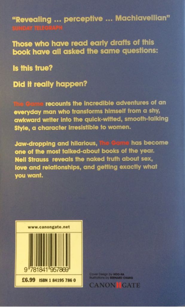 The Game - De La (Canongate Books - Paperback) book collectible [Barcode 9781841957869] - Main Image 2