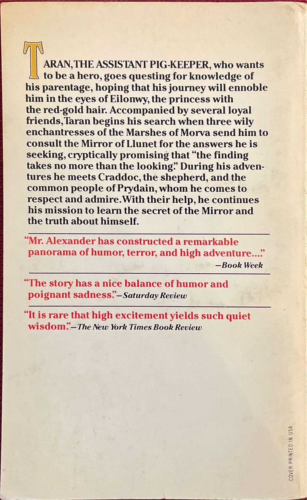 Taran Wanderer - Lloyd Alexander (Laurel Leaf - Trade Paperback) book collectible [Barcode 9780440984832] - Main Image 2