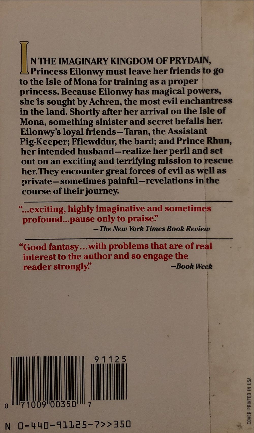 The Castle Of Llyr - Lloyd Alexander (Laurel Leaf - Trade Paperback) book collectible [Barcode 9780440911258] - Main Image 2