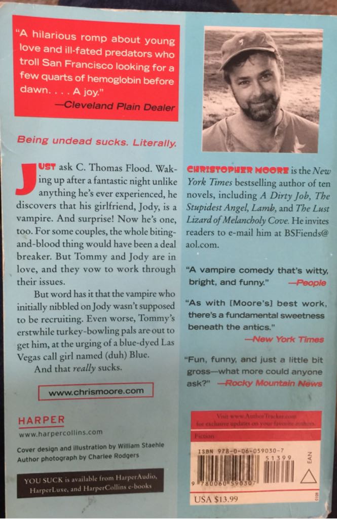 You Suck - Christopher Moore (HarperCollins - Paperback) book collectible [Barcode 9780060590307] - Main Image 2