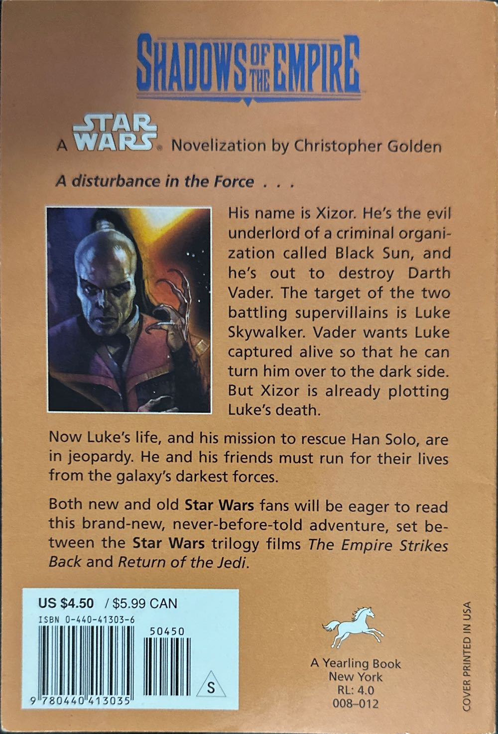 Shadows of the Empire-Scholastic  - Christopher Golden (Bantam Double Dell Books For Young Readers - Paperback) book collectible [Barcode 9780440413035] - Main Image 2