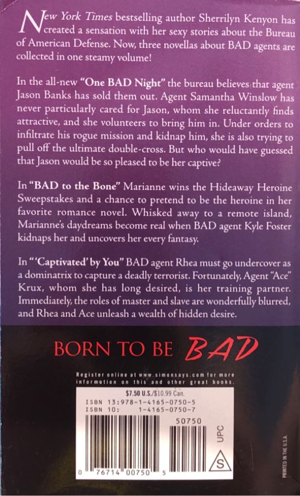 Born To Be Bad - Sherrilyn Kenyon (Pocket Books - Paperback) book collectible [Barcode 9781416507505] - Main Image 2