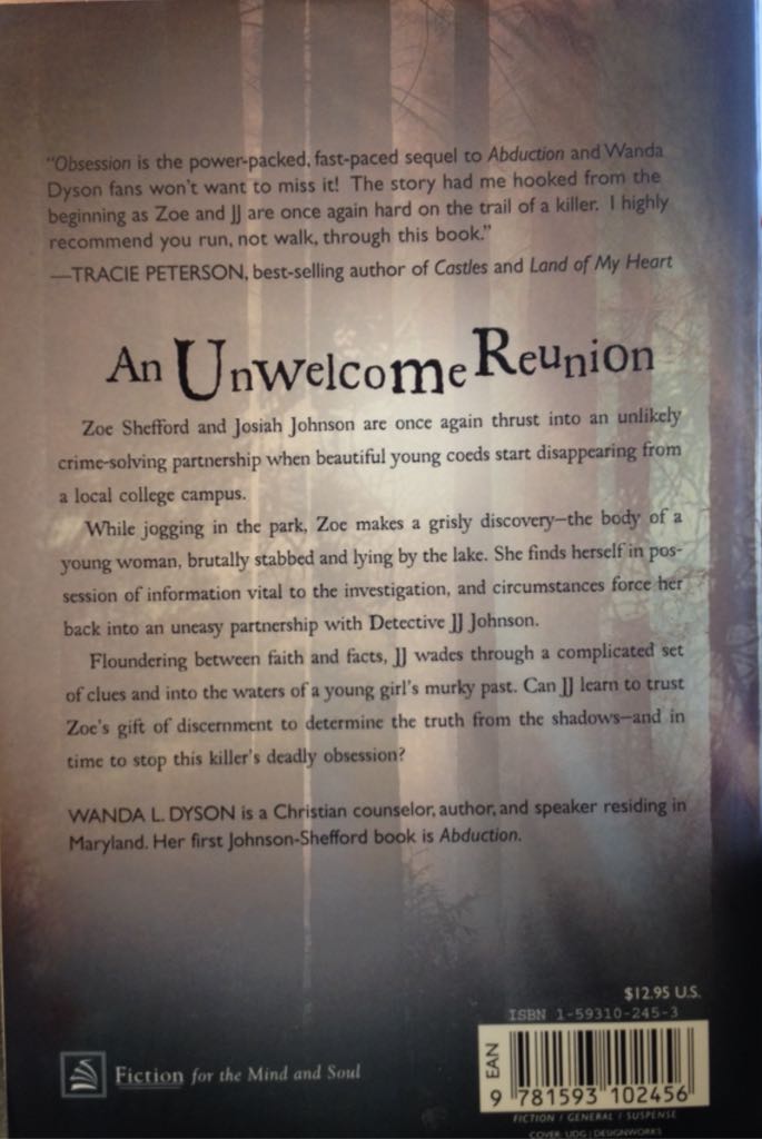 Obsession - Wanda L. Dyson (Barbour Pub Inc - Paperback) book collectible [Barcode 9781593102456] - Main Image 2