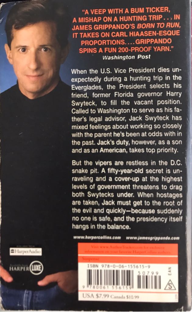 Born to Run - James Grippando (Harper - Paperback) book collectible [Barcode 9780061556159] - Main Image 2