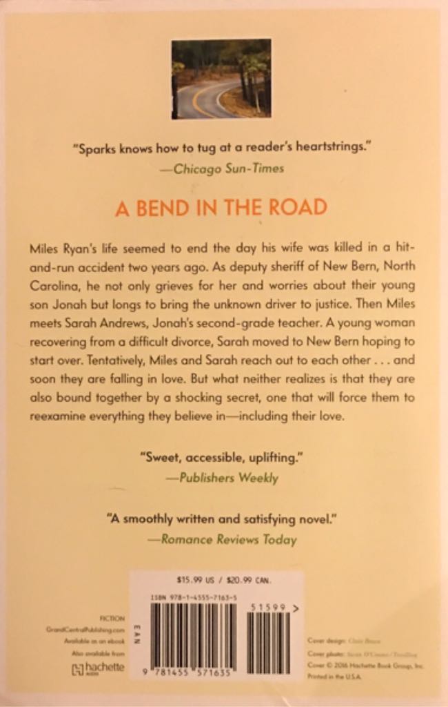 Bend in the Road, A - Nicholas Sparks (- Paperback) book collectible [Barcode 9781455571635] - Main Image 2