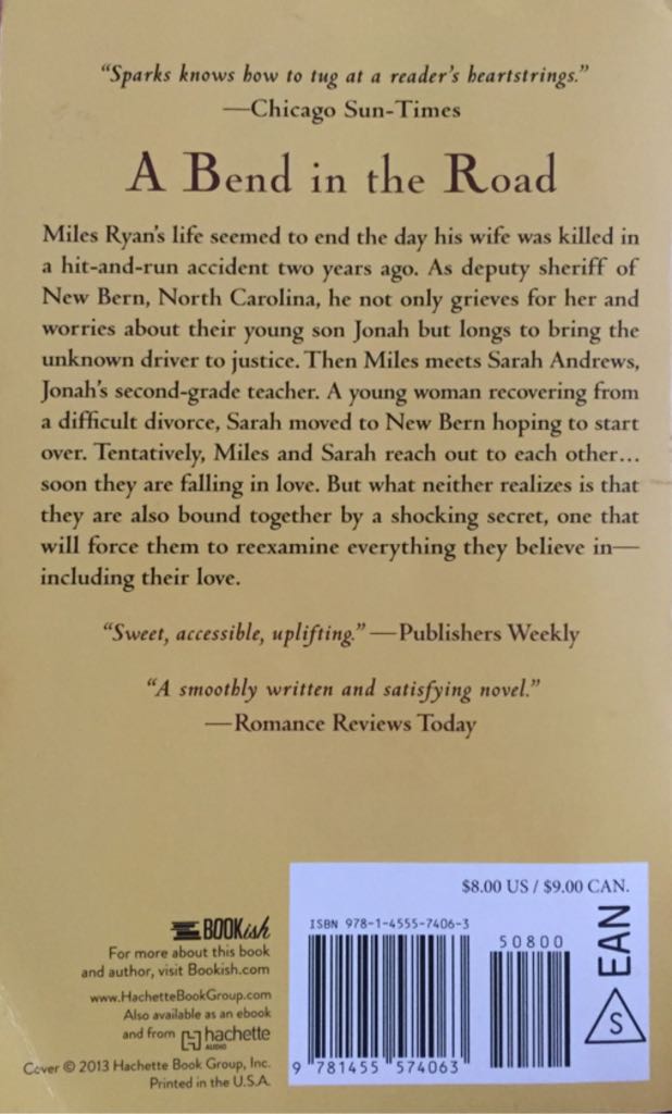 A Bend in the Road - Nicholas Sparks (Grand Central Publishing - Audiobook) book collectible - Main Image 2