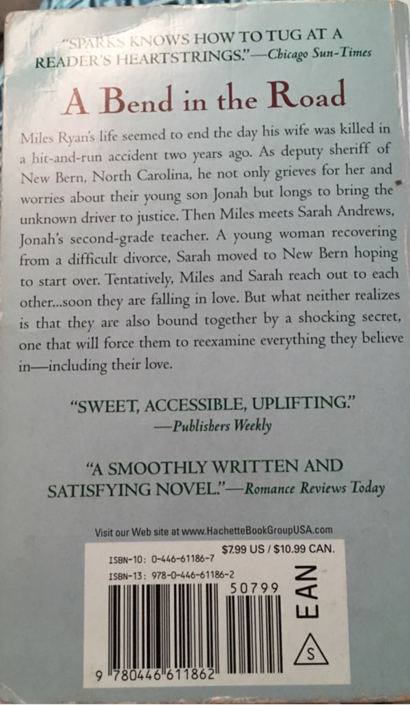 A Bend in the Road - Nicholas Sparks book collectible - Main Image 2