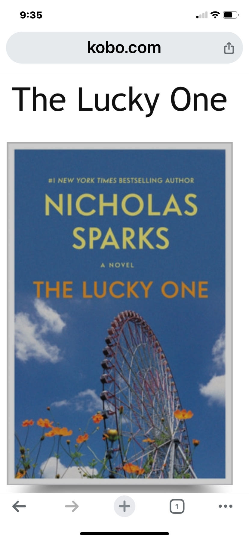 The Lucky One - Nicholas Sparks (Vision - Paperback) book collectible [Barcode 9780446618328] - Main Image 3