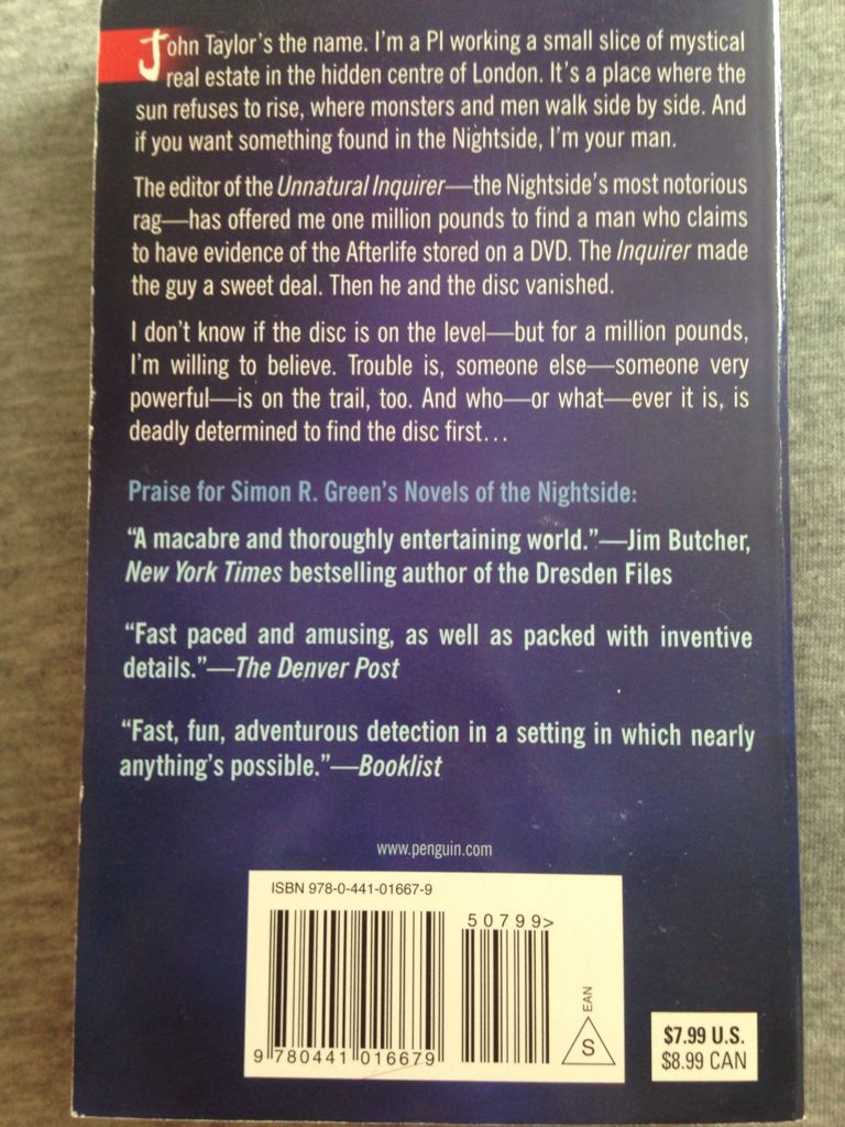 Unnatural Inquirer, The - Simon R. Green (Penguin - Paperback) book collectible [Barcode 9780441016679] - Main Image 2