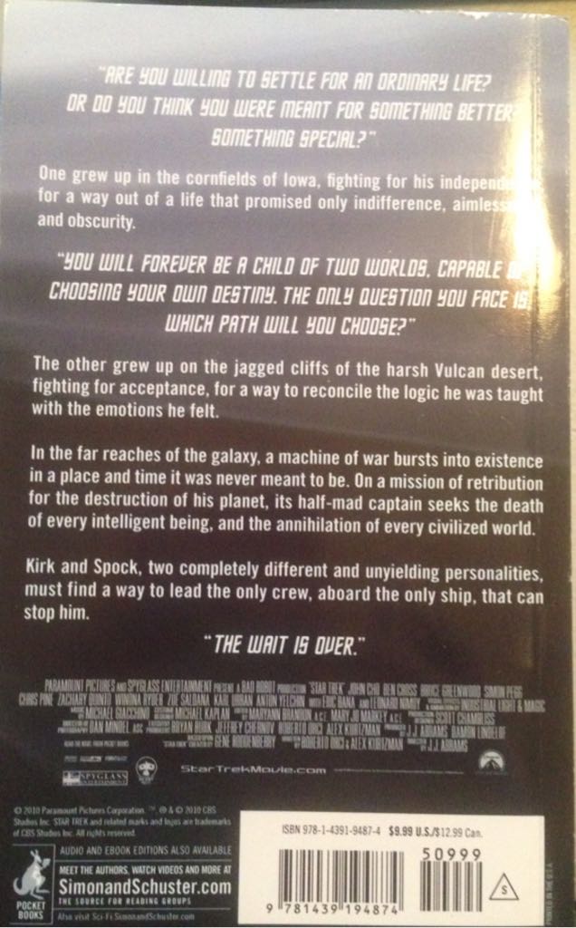 TOS 1: 20: Star Trek KT - James (Adapted by) Blish (Pocket Books - Paperback) book collectible [Barcode 9781439194874] - Main Image 2