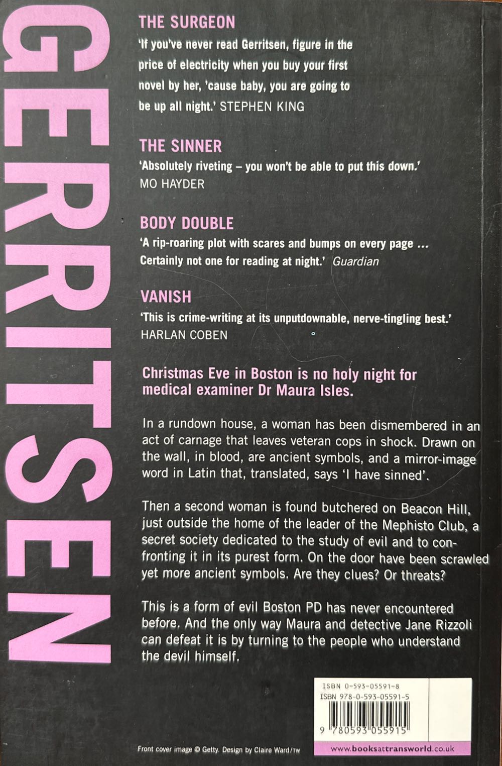 The Mephisto Club - Tess Gerritsen (Bantam Press - Trade Paperback) book collectible [Barcode 9780593055915] - Main Image 2