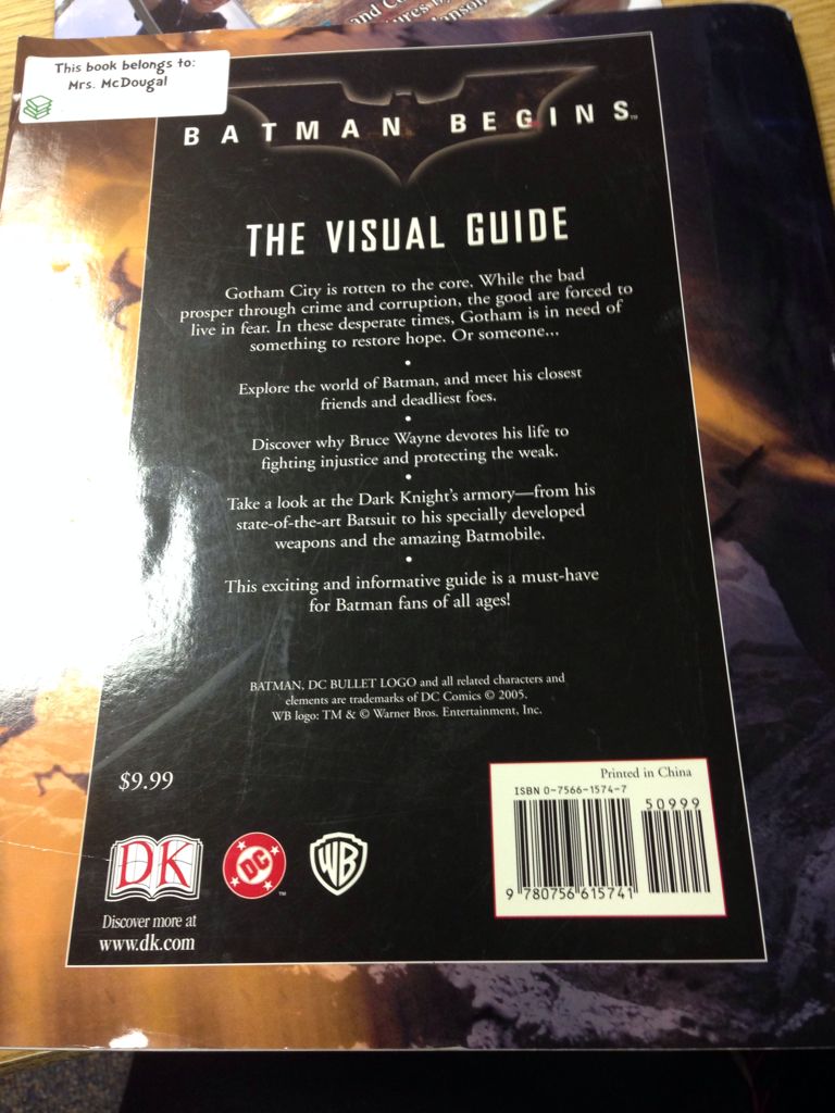 Batman Begins: The Visual Guide - Scott Beatty (DK Publishing, Inc.) book collectible [Barcode 9780756615741] - Main Image 2