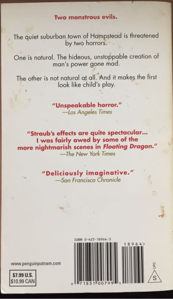 Floating Dragon - Peter Straub (Berkley - Paperback) book collectible [Barcode 9780425189641] - Main Image 2