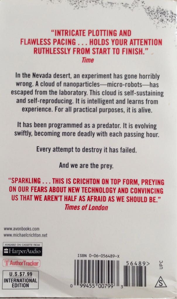 Prey - Michael Crichton book collectible [Barcode 9780060564896] - Main Image 2