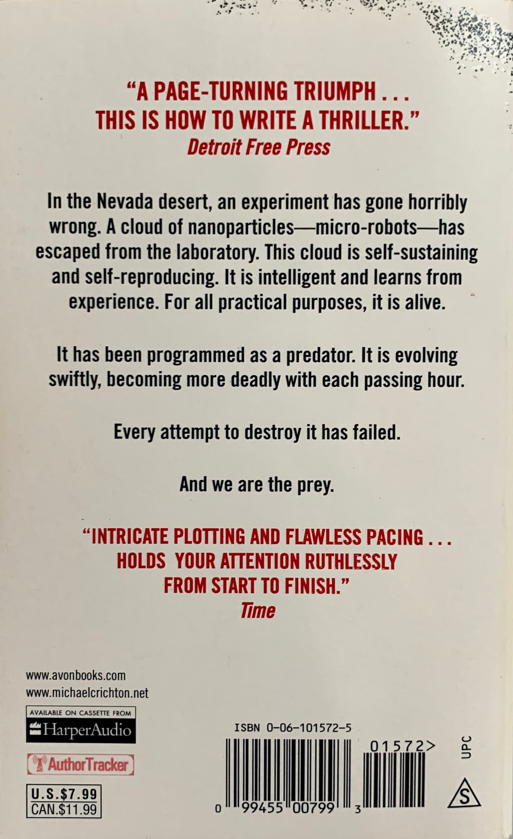 Prey - Michael Crichton (Avon - Paperback) book collectible [Barcode 9780061015724] - Main Image 2