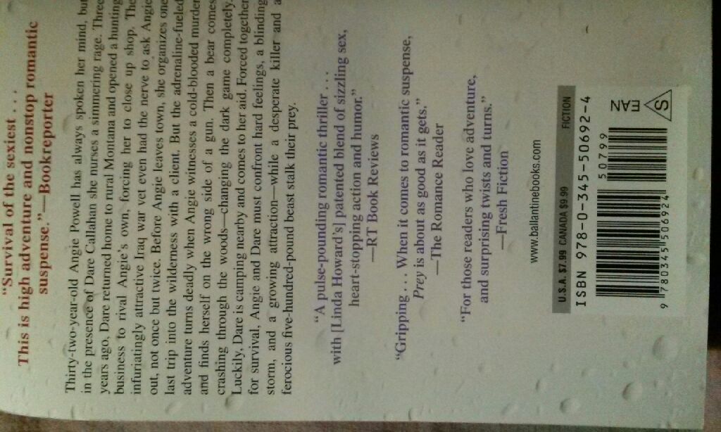 Prey - Linda Howard (Ballantine Books - Paperback) book collectible [Barcode 9780345506924] - Main Image 2