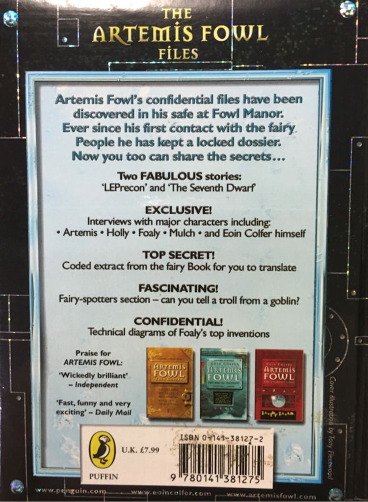 The Artemis Fowl Files - Eoin Colfer (Puffin Group - Hardcover) book collectible [Barcode 9780141381275] - Main Image 2