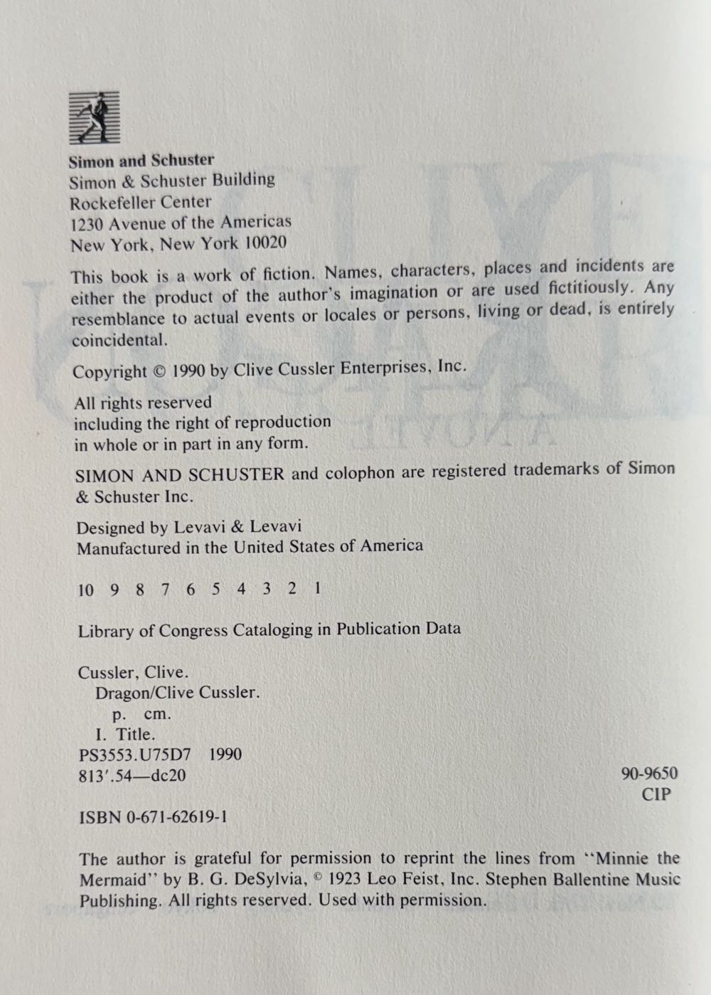 Dragon - Clive Cussler (Simon & Schuster - Hardcover) book collectible [Barcode 9780671626198] - Main Image 4