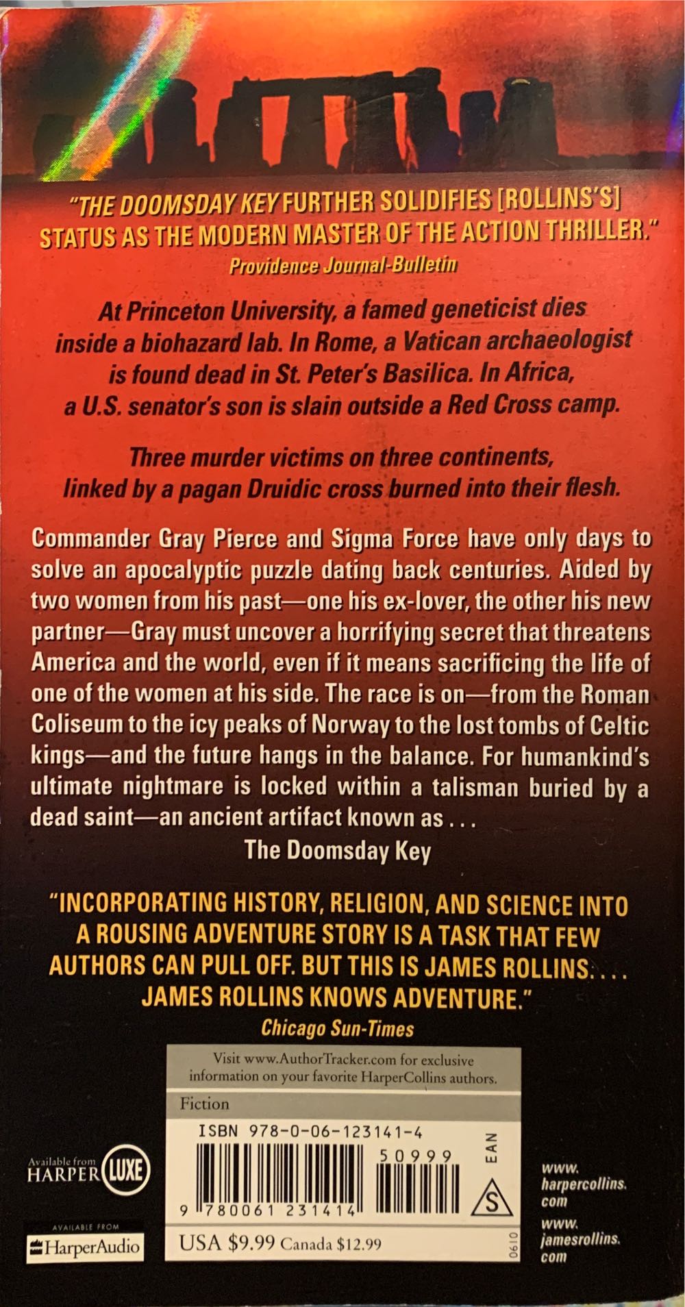 The Doomsday Key - James Rollins (Collins Harper - Paperback) book collectible [Barcode 9780061231414] - Main Image 2