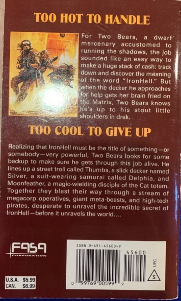 Shadowrun: Shadowboxer - Tom Dowd book collectible [Barcode 9780140175455] - Main Image 2