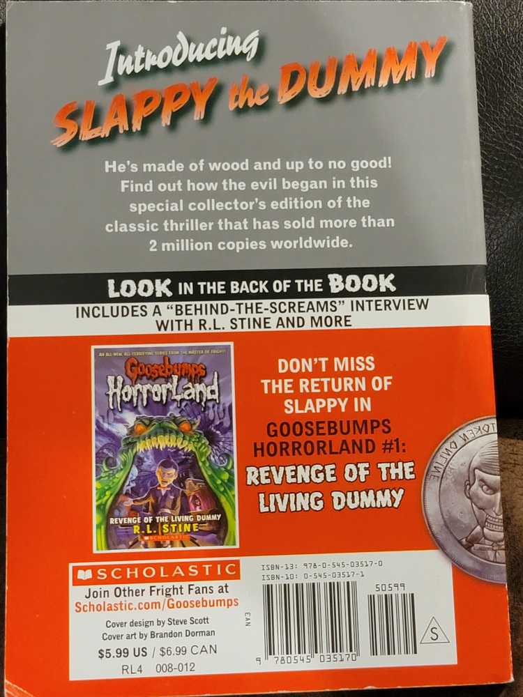 Night of the Living Dummy - R. L. Stine (Scholastic Inc. - Paperback) book collectible [Barcode 9781407157443] - Main Image 2