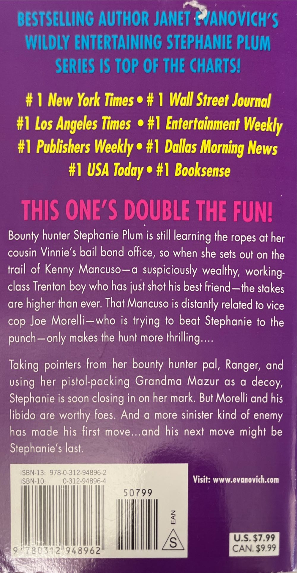 Two for the Dough - Janet Evanovich (Penguin - Mass Market Paperback) book collectible [Barcode 9780312948962] - Main Image 2