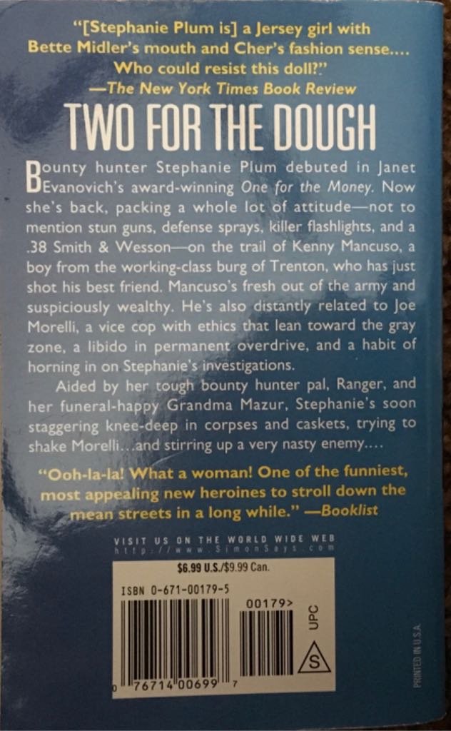 Two for the Dough - Janet Evanovich (Pocket Star Books - Paperback) book collectible [Barcode 9780671001797] - Main Image 2