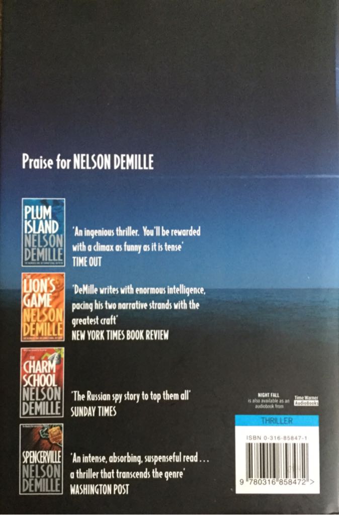 Night Fall - Nelson DeMille (Time Warner Books - eBook) book collectible [Barcode 9780316858472] - Main Image 2