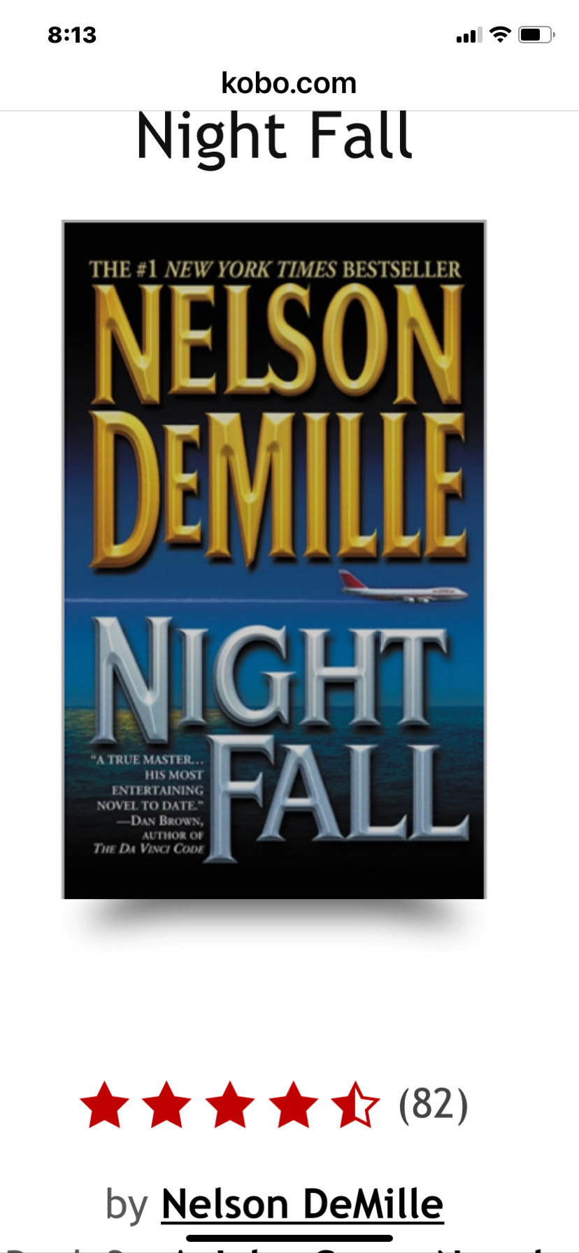 Night Fall - Nelson DeMille (Time Warner Books - eBook) book collectible [Barcode 9780316858472] - Main Image 3