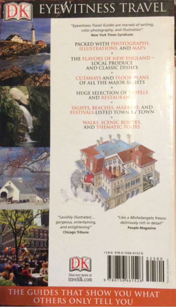 DK Eyewitness Travel Guides: New England - Eleanor Berman (Dk - Paperback) book collectible [Barcode 9780756661526] - Main Image 2