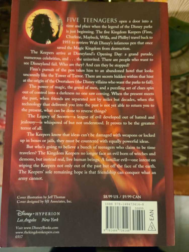 Kingdom Keepers The Return #2 Legacy of Secrets - Ridley Pearson (Disney-Hyperion - Hardcover) book collectible [Barcode 9781484734148] - Main Image 2