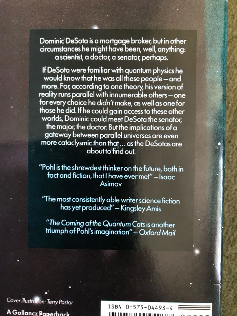 The Coming of the Quantum Cats - Frederik Pohl (Spectra - Paperback) book collectible [Barcode 9780553257861] - Main Image 2